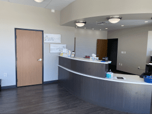 Image of reception of a urgent care clinic in providence